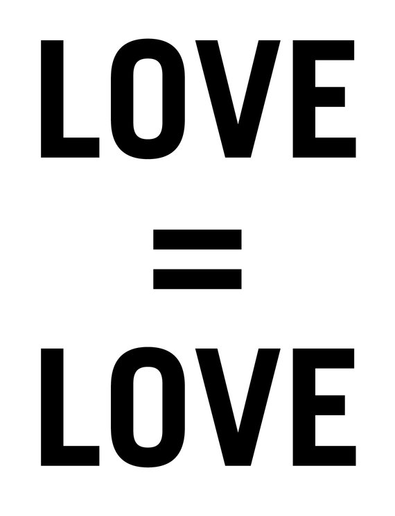 Schriftzug Love is Love