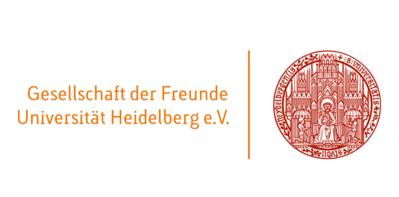 Logo der Gesellschaft der Freunde Universität Heidelberg in rot und orange.