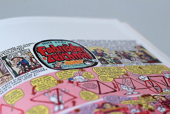 Comic-Zeichnungen von Fahrrädern im fahrstil Magazin kunst von Mawil.